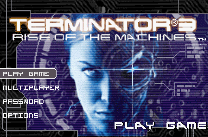Terminator 3 Rise of the Machines Title Screen